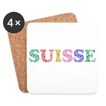 SCHWEIZ. LAND - Untersetzer (4er-Set) - Weiß - Vorne