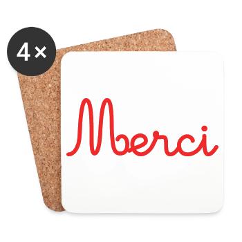 VIELEN DANK. DANKE. VIELEN DANK. JAHRESTAG. GEBURT. - Untersetzer (4er-Set) - Weiß - Vorne