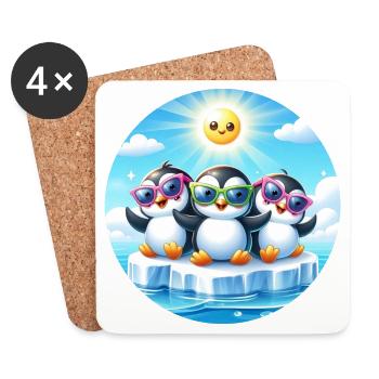 Funny Penguins 2 - Coasters (set of 4) - white - Front