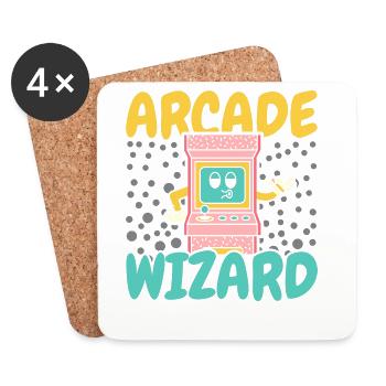 Arcade Spiele Video Spiel Spiel Nerd Streamer - Untersetzer (4er-Set) - Weiß - Vorne