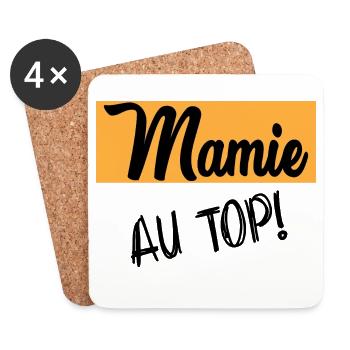 MAMIE - Dessous de verre (lot de 4) - blanc - Devant