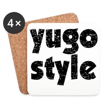 yugo style - united style of Balkan - Coasters (set of 4) - white - Front