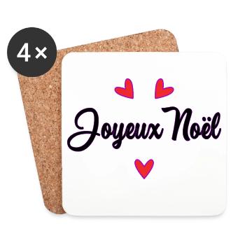 BONNE ANNEE. SAINT SYLVESTRE. MEILLEURS VOEUX - Dessous de verre (lot de 4) - blanc - Devant