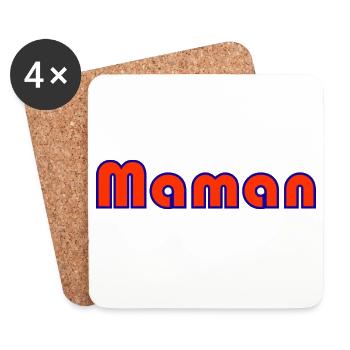 MAMA. MUTTERTAG. ALLES GUTE ZUM GEBURTSTAG MAMA. ICH LIEBE DICH - Untersetzer (4er-Set) - Weiß - Vorne