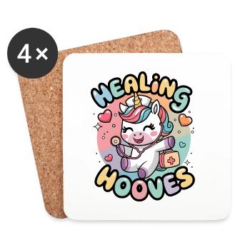 Healing Hooves - Coasters (set of 4) - white - Front