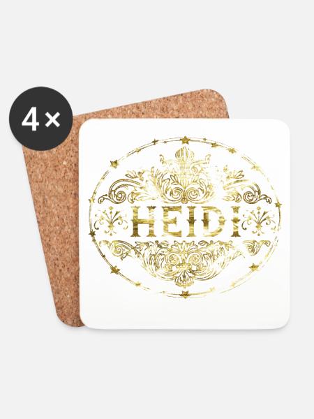 Heidi - Untersetzer (4er-Set) - Weiß