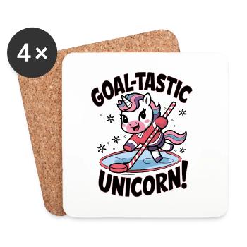 Goal-tastic Unicorn! - Coasters (set of 4) - white - Front