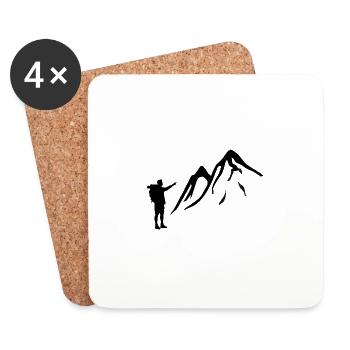 Trekking - Dessous de verre (lot de 4) - blanc - Devant