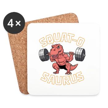 Squat-O Saurus - Coasters (set of 4) - white - Front