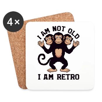 i am not old dreiköpfigeraffe - Untersetzer (4er-Set) - Weiß - Vorne