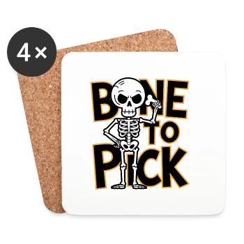 Bone To Pick - Coasters (set of 4) - white - Front