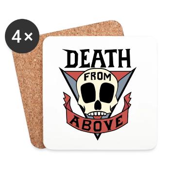 Death from above! - For light background! - Coasters (set of 4) - white - Front