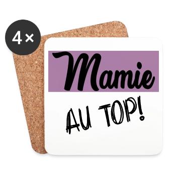 BONNE FÊTE MAMIE - Dessous de verre (lot de 4) - blanc - Devant