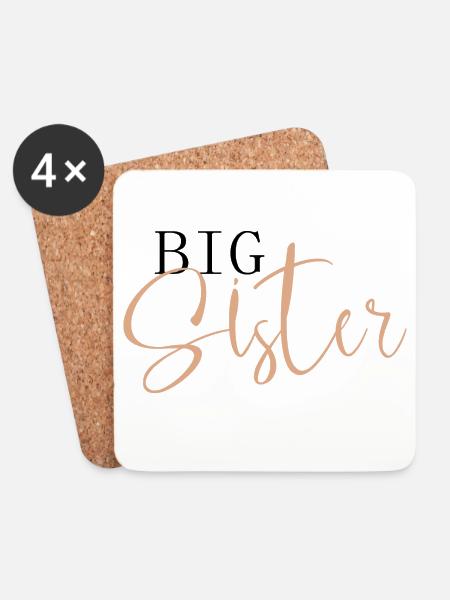 Big Sister - Untersetzer (4er-Set) - Weiß