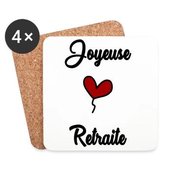 JOYEUSE RETRAITE - Dessous de verre (lot de 4) - blanc - Devant