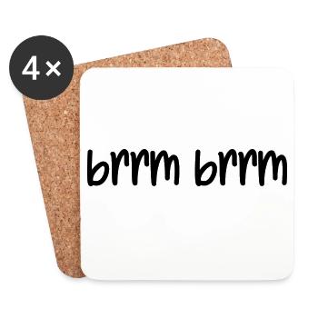 brrm brrm - Coasters (set of 4) - white - Front