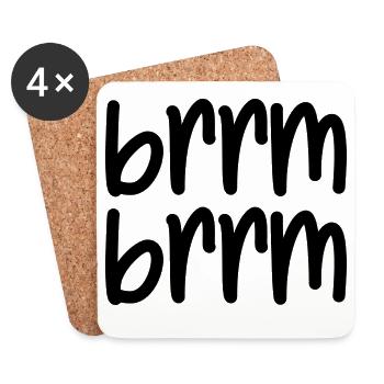 brrm brrm - Coasters (set of 4) - white - Front