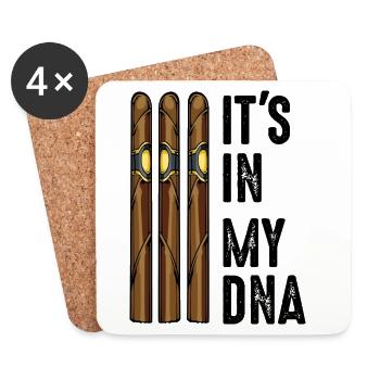 It's In My DNA Cigars Smoking Quote Gift - Coasters (set of 4) - white - Front
