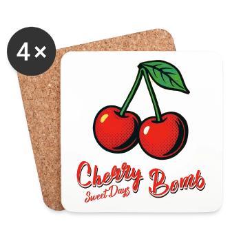 Cherry Girl - Coasters (set of 4) - white - Front
