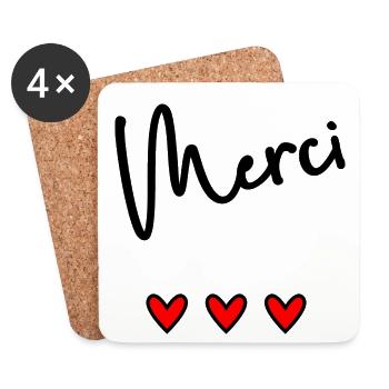 THANK YOU. MISTRESS. MASTER. THANK YOU MISTRESS - Coasters (set of 4) - white - Front