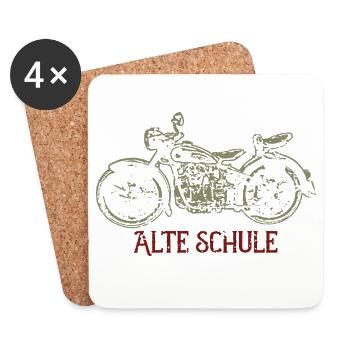 Alte Schule - Untersetzer (4er-Set) - Weiß - Vorne