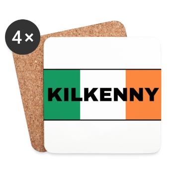 Kilkenny City in irischer Flagge - Untersetzer (4er-Set) - Weiß - Vorne