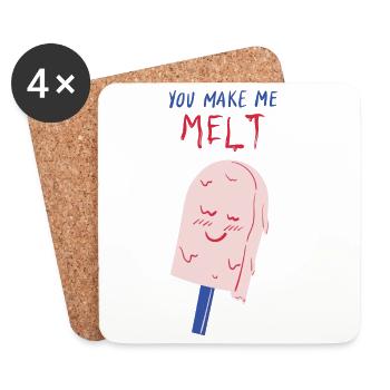 you make me melt icecream - Untersetzer (4er-Set) - Weiß - Vorne