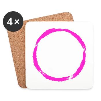 Kreis Symbol Kreisform Neue Variante - Untersetzer (4er-Set) - Weiß - Vorne