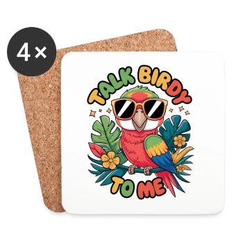 Talk Birdy To Me - Coasters (set of 4) - white - Front