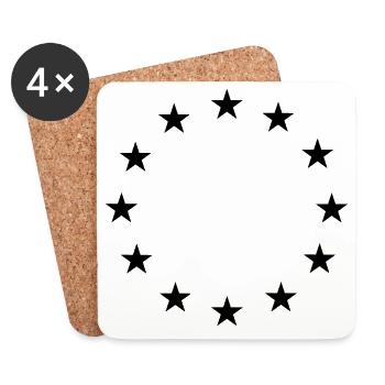 Star Circle Logo - Untersetzer (4er-Set) - Weiß - Vorne