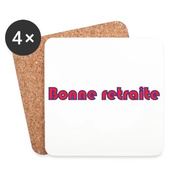 RETRAITE. RETRAITE. RETRAITEE. RETRAITE - Dessous de verre (lot de 4) - blanc - Devant