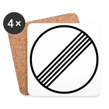 UNLIMITED MINIMAL by Unlimited Apparel - Coasters (set of 4) - white - Front