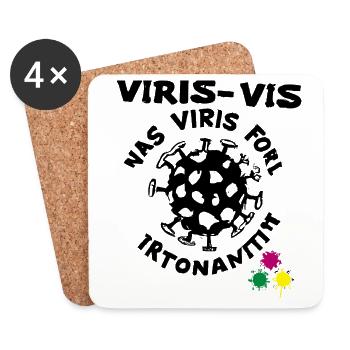 Virus Invasion - Untersetzer (4er-Set) - Weiß - Vorne