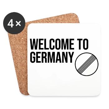 WELCOME TO GERMANY by Unlimited Apparel - Coasters (set of 4) - white - Front