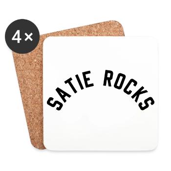Erik Satie T-shirt funny saying - Coasters (set of 4) - white - Front
