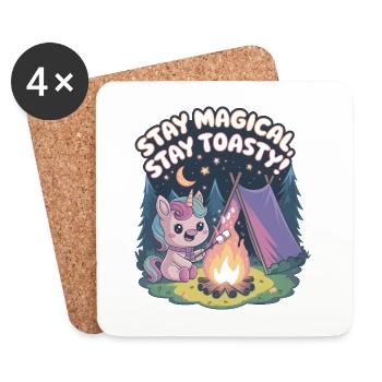 Stay Magical, Stay Toasty! - Coasters (set of 4) - white - Front
