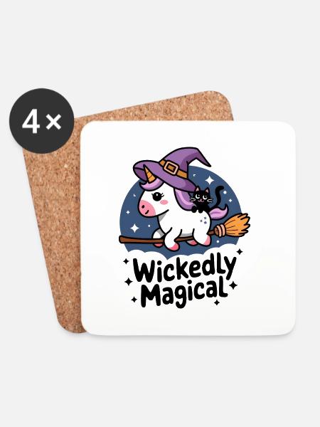 Wickedly Magical - Coasters (set of 4) - white