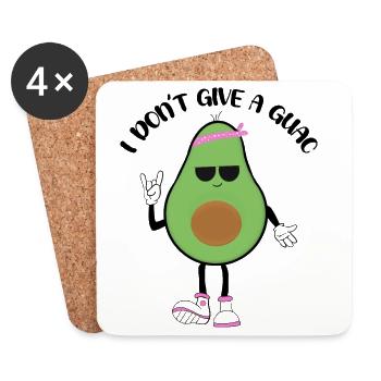 Sassy Avocado with Bandana - Coasters (set of 4) - white - Front