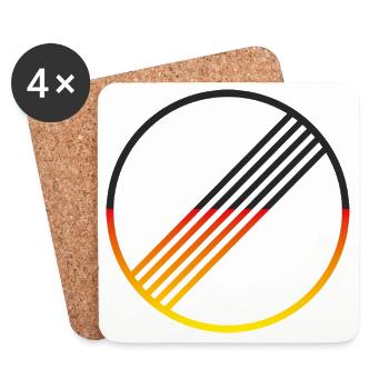 UNLIMITED GERMANY by Unlimited Apparel - Coasters (set of 4) - white - Front