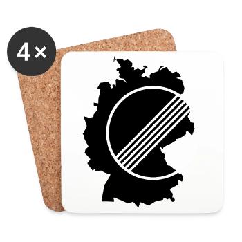 UNLIMITED GERMANY by Unlimited Apparel - Coasters (set of 4) - white - Front