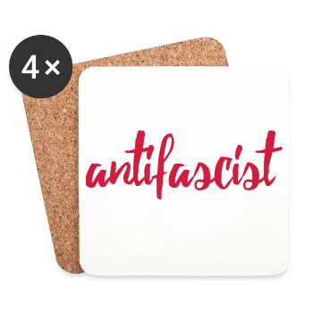 Always Antifascist - Untersetzer (4er-Set) - Weiß - Vorne