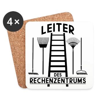 LEITER DES RECHENZENTRUMS - Untersetzer (4er-Set) - Weiß - Vorne