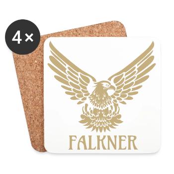 Falkner Falke Adler Greifvogel Falknerei Geschenk - Untersetzer (4er-Set) - Weiß - Vorne