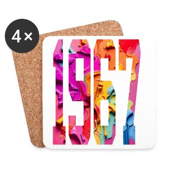 BUNT 59E ANNIVERSAIRE 1967 - Dessous de verre (lot de 4) - blanc - Devant