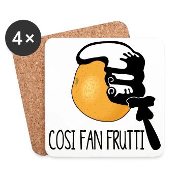 cosi fan tutti versus frutti - Souvenir von Mozart - Untersetzer (4er-Set) - Weiß - Vorne