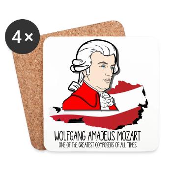 Wolfgang Amadeus Mozart - greatest composer - Untersetzer (4er-Set) - Weiß - Vorne