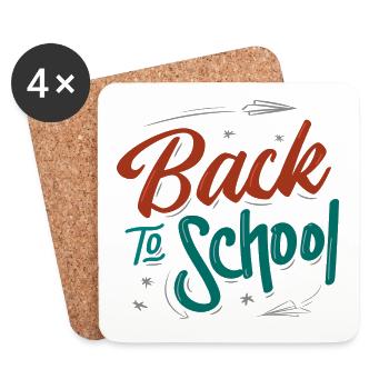 Back to school - Coasters (set of 4) - white - Front