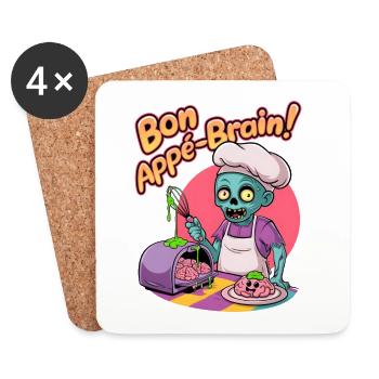 Bon Appé-brain! - Coasters (set of 4) - white - Front