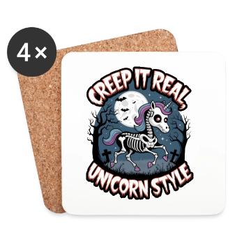 Creep It Real Unicorn Style - Coasters (set of 4) - white - Front