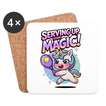 Serving Up Some Magic! - Coasters (set of 4) - white - Front